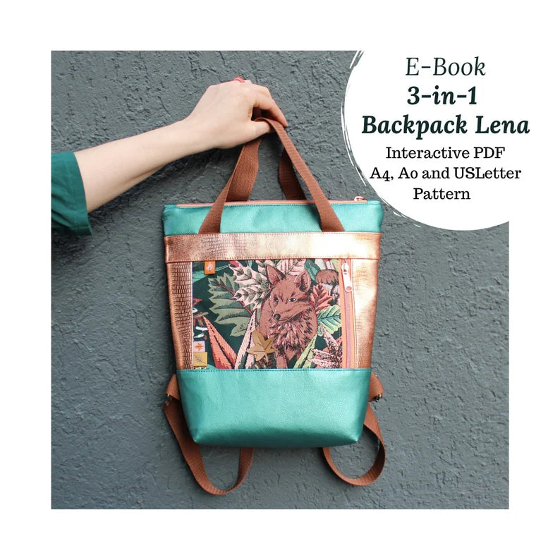Modern Backpack Patterns 3-in-1 Lena Backpack – Sew Modern Bags