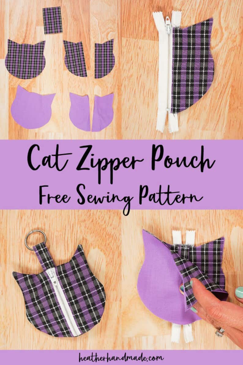 Cat Shaped Zipper Pouch – Sew Modern Bags cat-shaped-zipper-pouch-sew-modern-bags