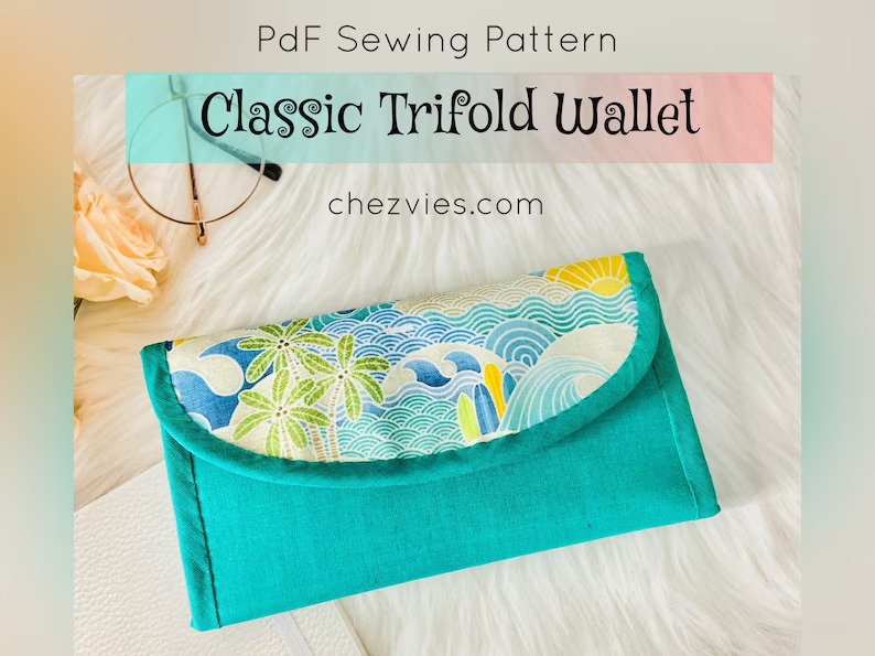 Classic Trifold Wallet sewing pattern