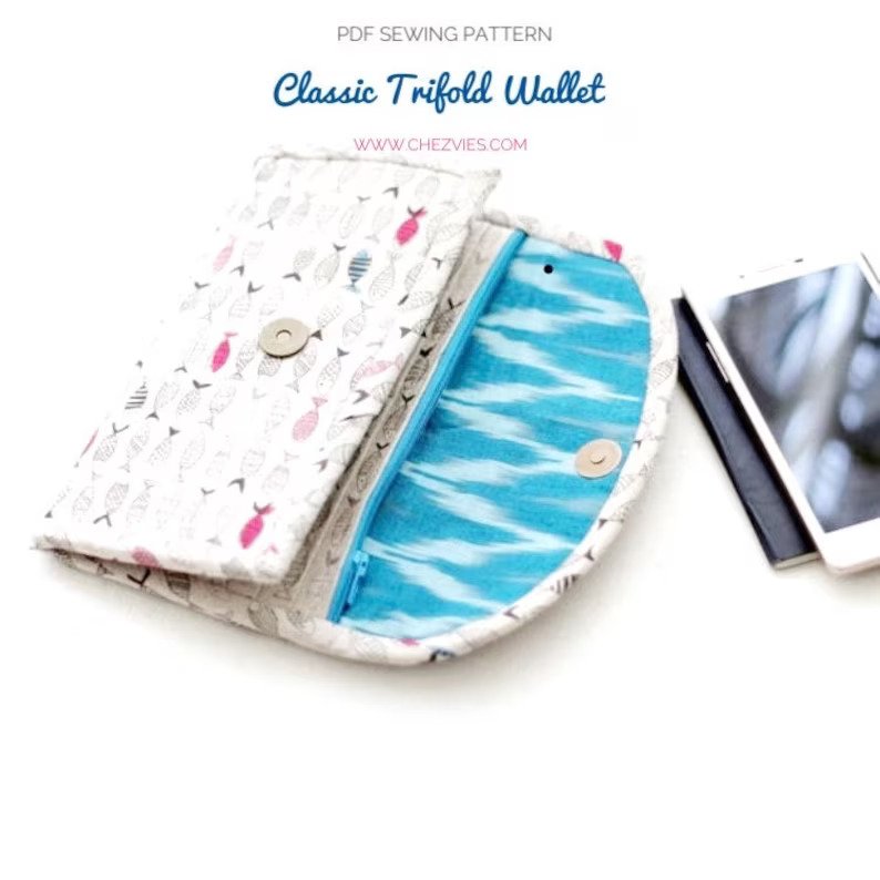 Classic Trifold Wallet sewing pattern