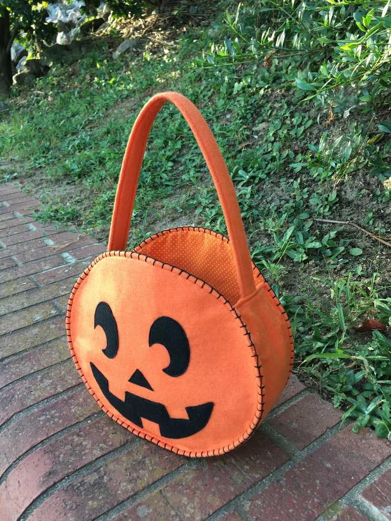 Halloween Treat Bags Kitty and Pumpkin Sew Modern Bags