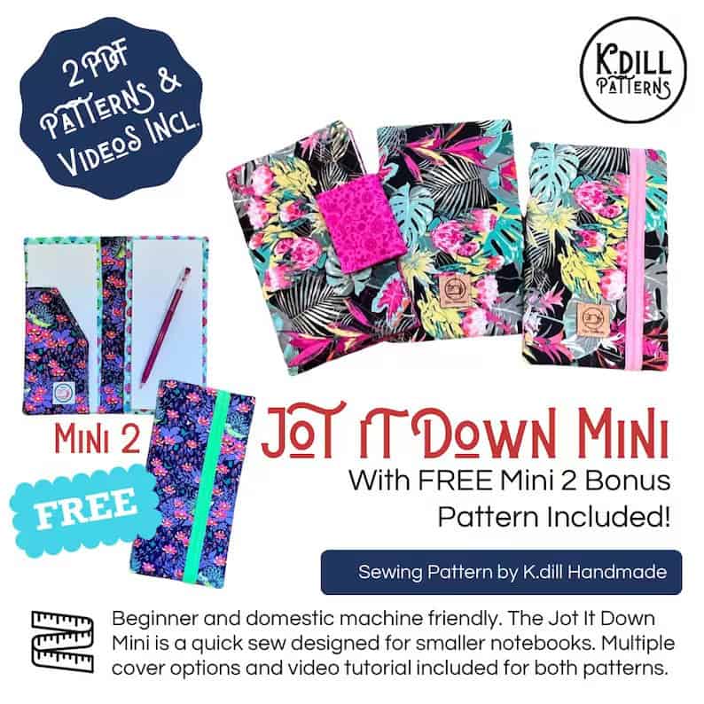 Jot It Down Mini (+ FREE Mini 2 Bonus) sewing pattern