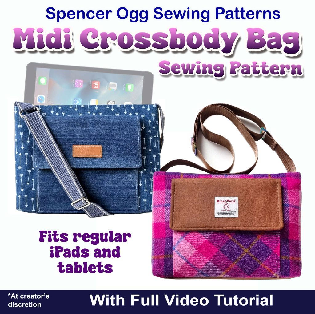 Midi Crossbody Bag PDF Sewing Pattern & Video Tutorial – Sew Modern Bags