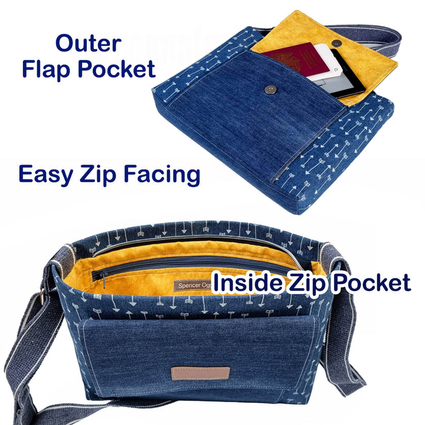 Midi Crossbody Bag PDF Sewing Pattern & Video Tutorial – Sew Modern Bags