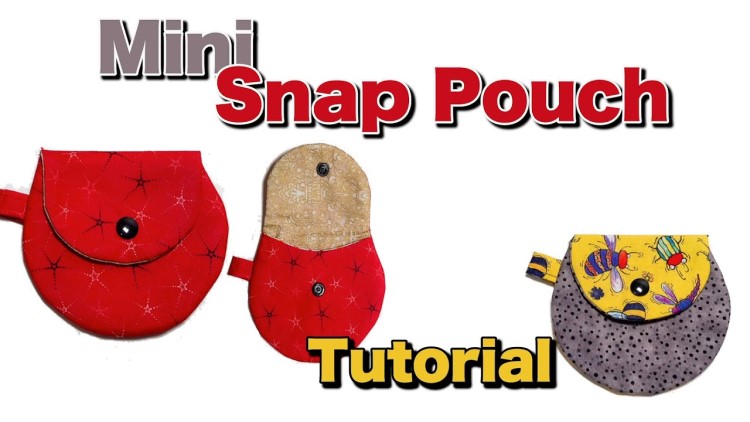 Snap Small Coin Purse Pattern Mini Snap Pouch (FREE With Video