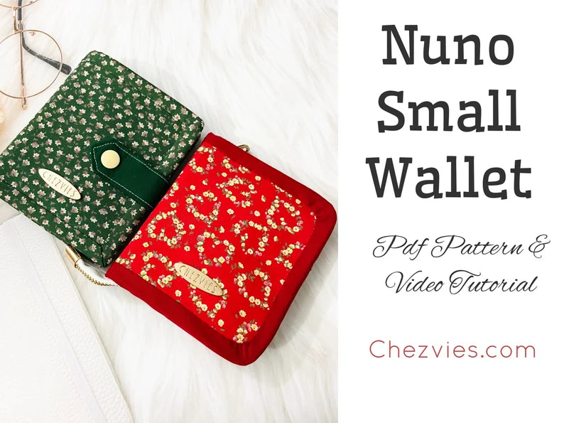 Nuno Small Wallet sewing pattern