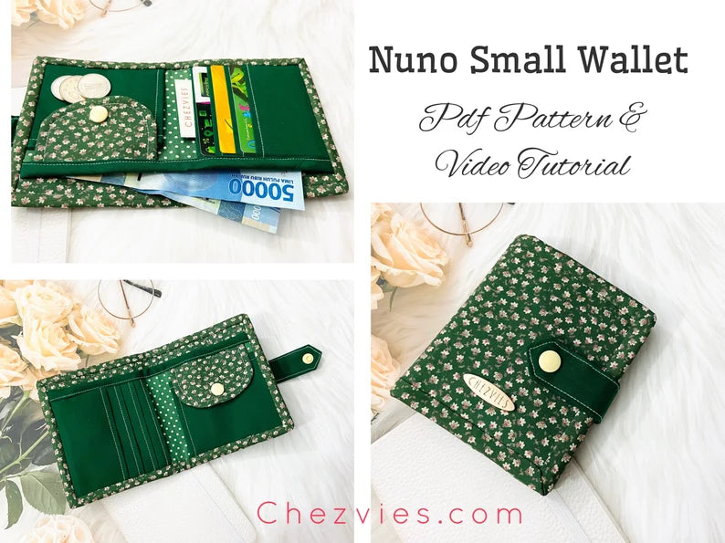 Nuno Small Wallet sewing pattern