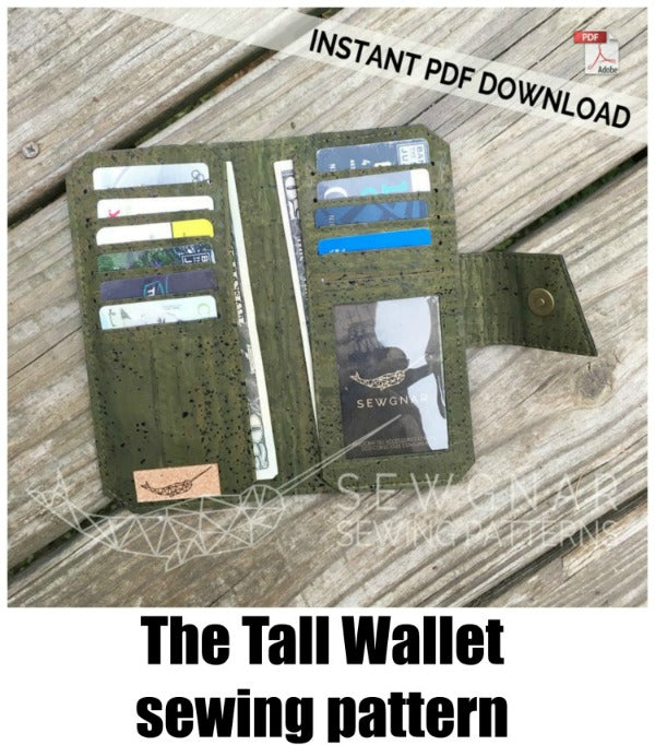 Tall Wallet Sewing Pattern