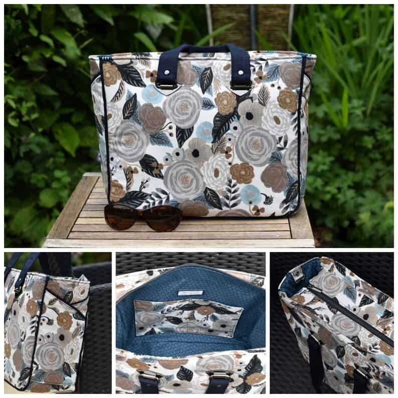 The Piped Pocket Tote Bag sewing pattern