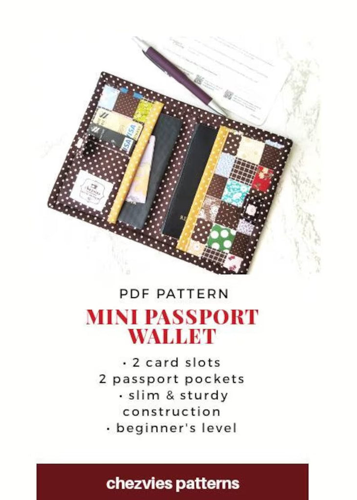 Voyage Small Passport Wallet sewing pattern