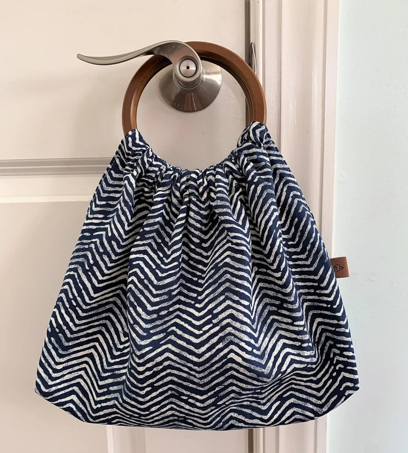 Wood Ring Handle Bag Sew Modern Bags