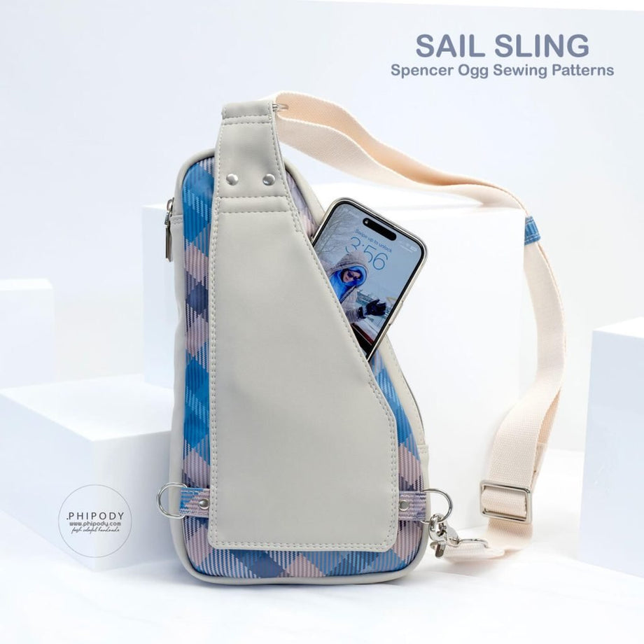 Sewing Sailor handmade medim sized sling bag Accessories: Fairfax Sling Bag – Made Sewing Studio main image 4