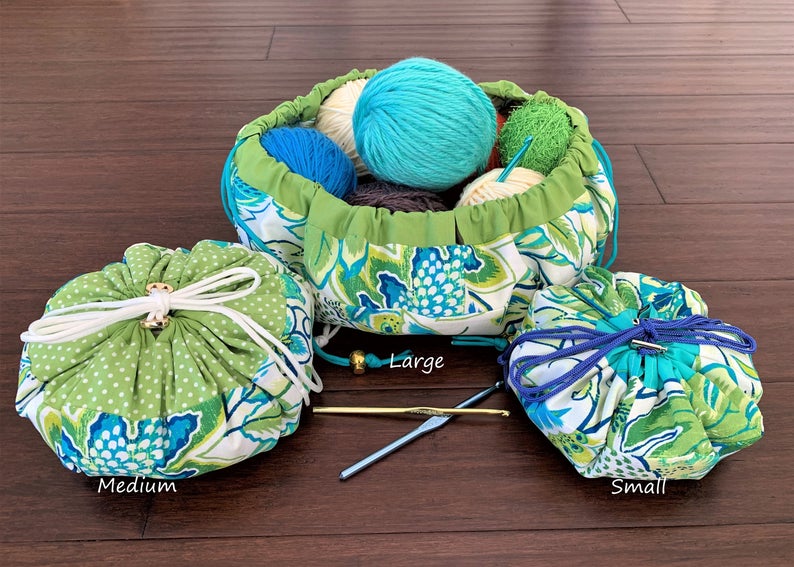 Octagana Drawstring Cinch Up Bag pattern sizes