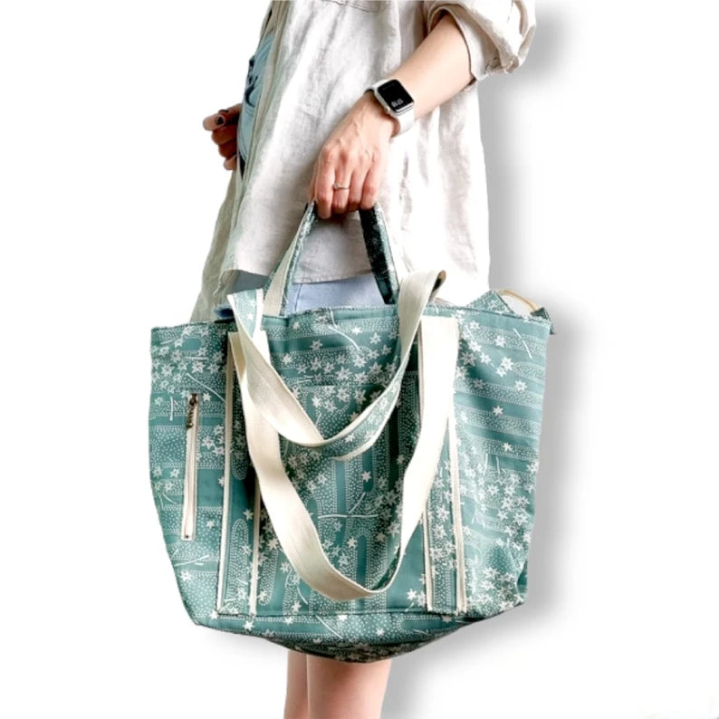 Zippered Tote Bag sewing pattern (with video)