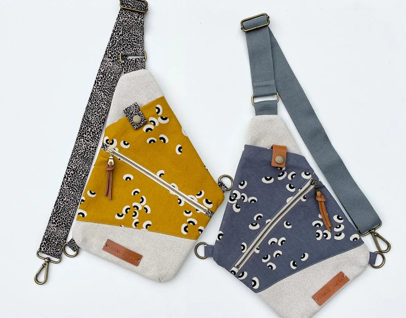 crossbody travel bag pattern Traveler Sling Unisex Crossbody Bag
